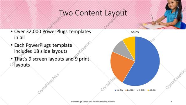 Two Content presentation slide layout