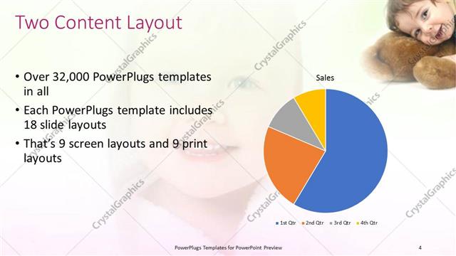 Two Content presentation slide layout