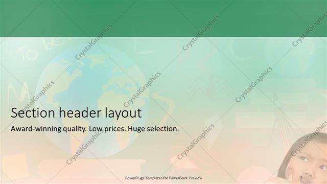Section Header presentation slide layout