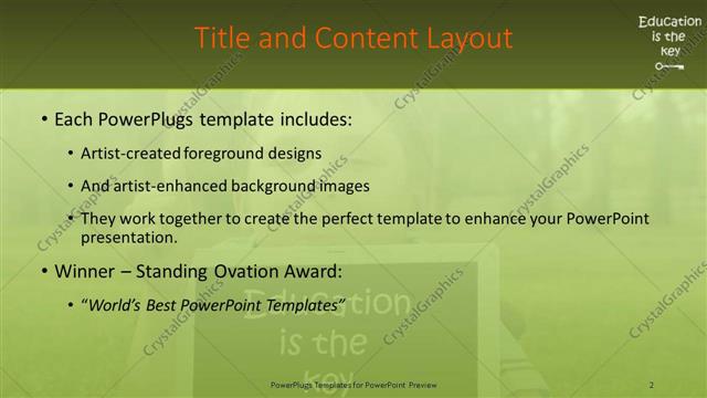 Title and Content presentation slide layout