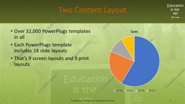 Two Content presentation slide layout