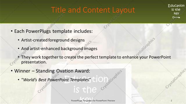 Title and Content presentation slide layout