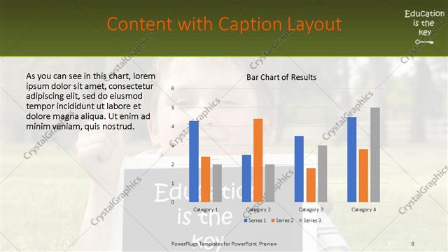 Content with Caption presentation slide layout