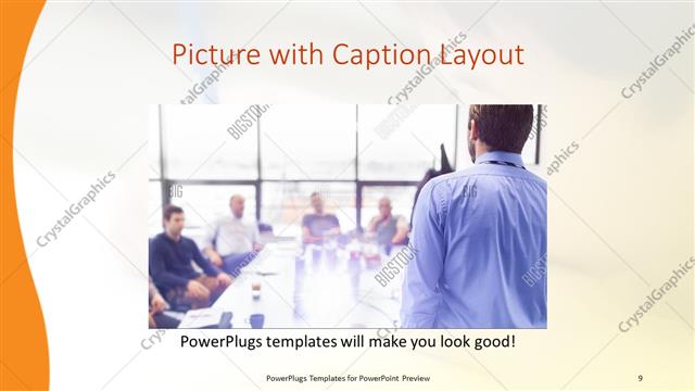 Picture with Caption presentation slide layout