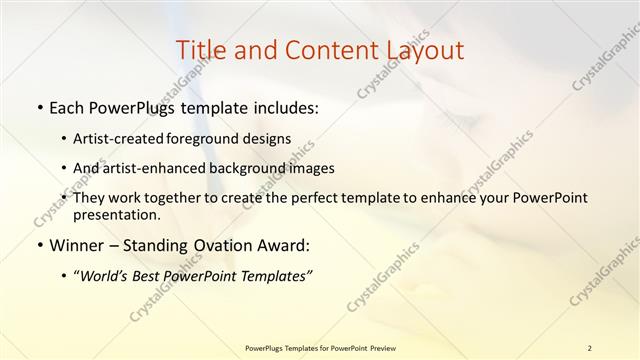 Title and Content presentation slide layout