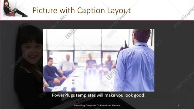 Picture with Caption presentation slide layout