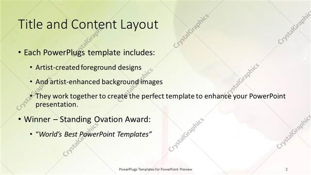 Title and Content presentation slide layout