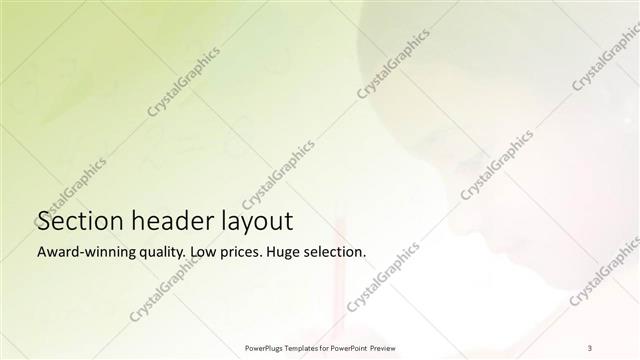 Section Header presentation slide layout