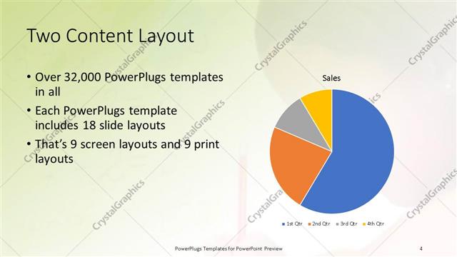 Two Content presentation slide layout