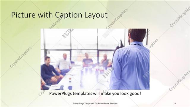 Picture with Caption presentation slide layout