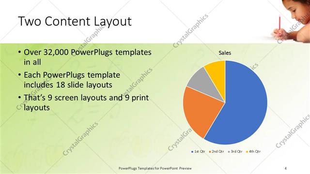 Two Content presentation slide layout
