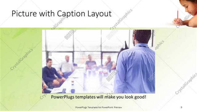 Picture with Caption presentation slide layout