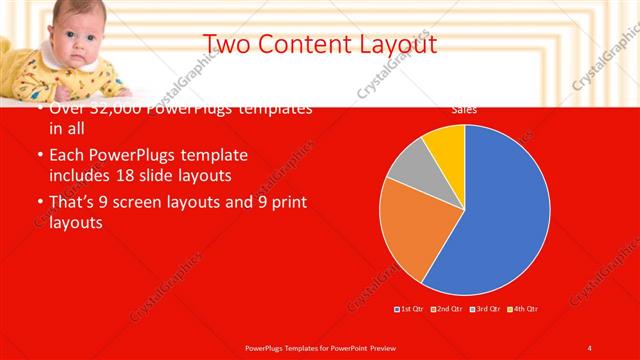 Two Content presentation slide layout