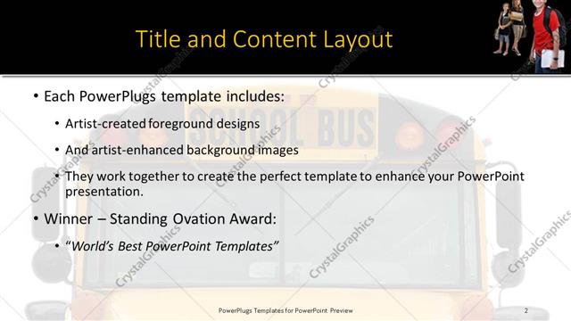 Title and Content presentation slide layout