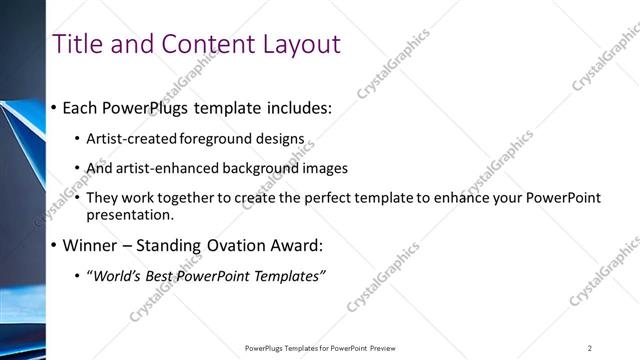 Title and Content presentation slide layout
