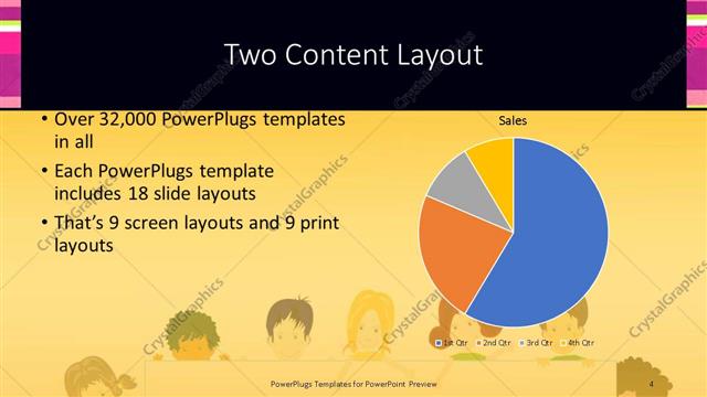 Two Content presentation slide layout