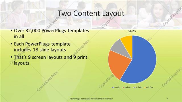 Two Content presentation slide layout