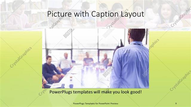 Picture with Caption presentation slide layout