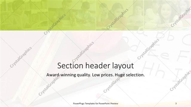 Section Header presentation slide layout