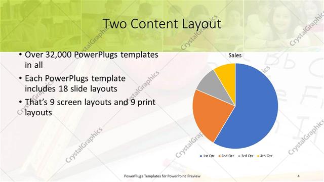 Two Content presentation slide layout