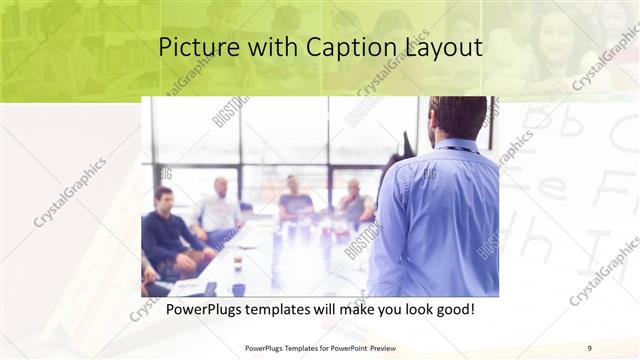 Picture with Caption presentation slide layout