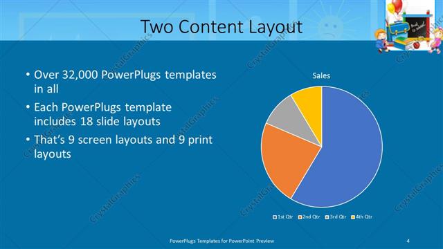 Two Content presentation slide layout