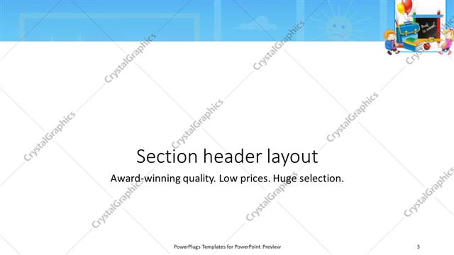 Section Header presentation slide layout