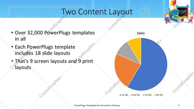 Two Content presentation slide layout