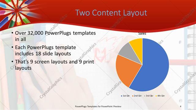 Two Content presentation slide layout