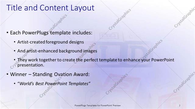 Title and Content presentation slide layout