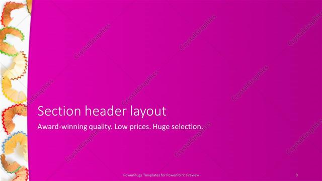 Section Header presentation slide layout