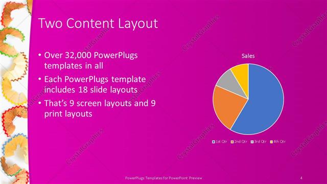 Two Content presentation slide layout