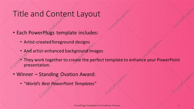 Title and Content presentation slide layout