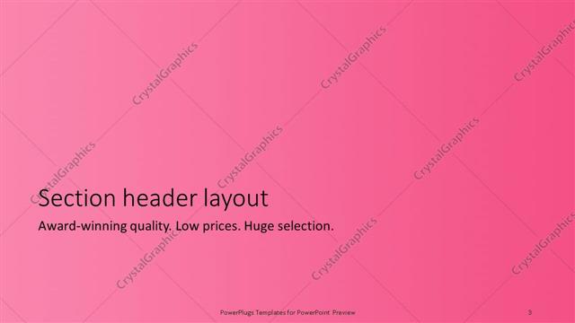 Section Header presentation slide layout