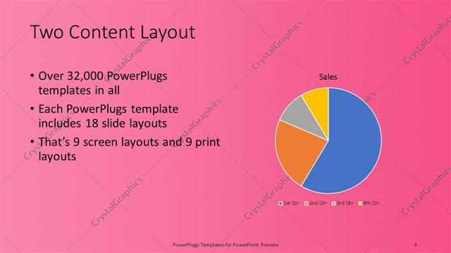 Two Content presentation slide layout