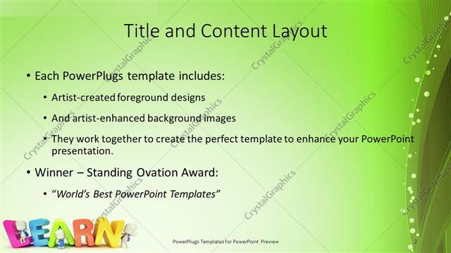 Title and Content presentation slide layout