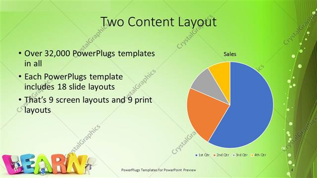 Two Content presentation slide layout