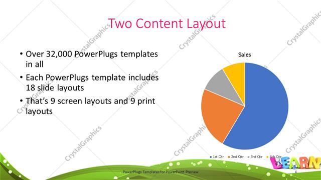 Two Content presentation slide layout