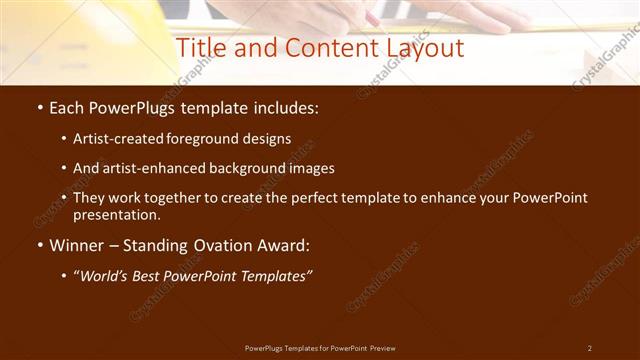 Title and Content presentation slide layout
