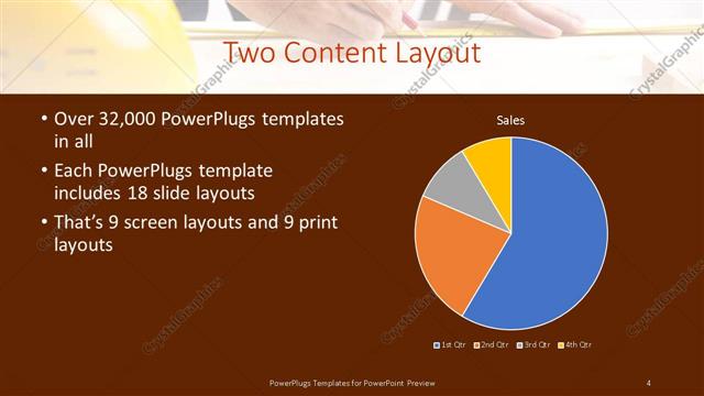 Two Content presentation slide layout