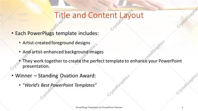 Title and Content presentation slide layout
