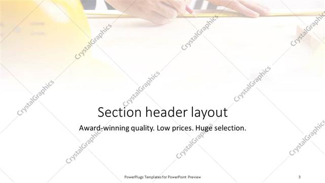 Section Header presentation slide layout