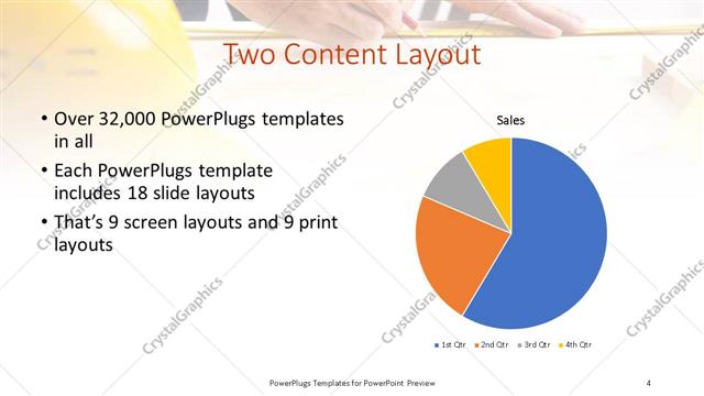 Two Content presentation slide layout
