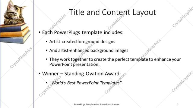 Title and Content presentation slide layout