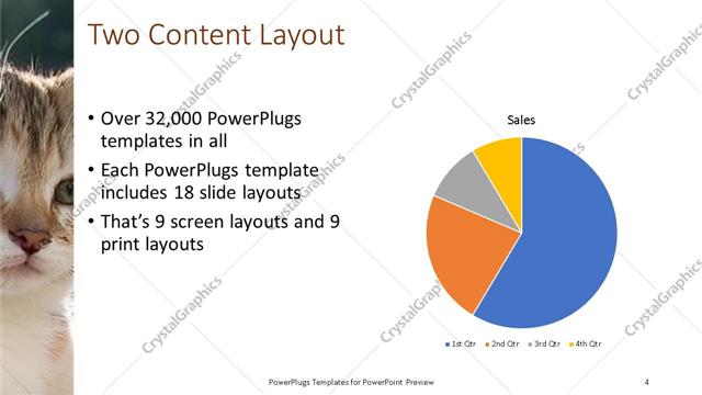 Two Content presentation slide layout