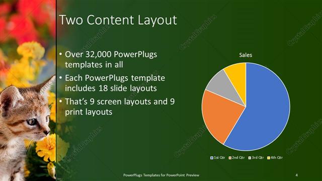 Two Content presentation slide layout