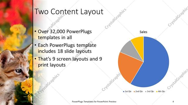 Two Content presentation slide layout