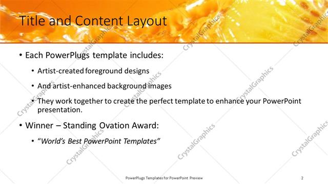 Title and Content presentation slide layout