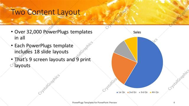Two Content presentation slide layout