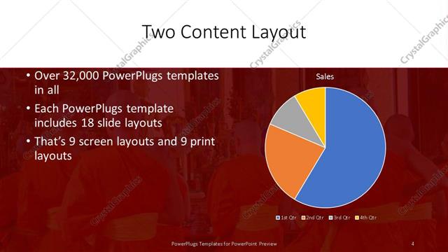 Two Content presentation slide layout
